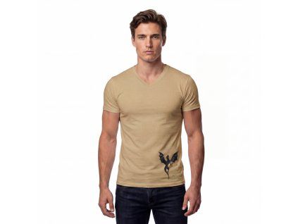 Tričko pánske hnedé Dragon