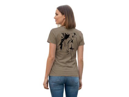 Unisex hnedé tričko DJ