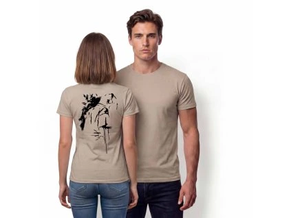 Unisex hnedé tričko DJ