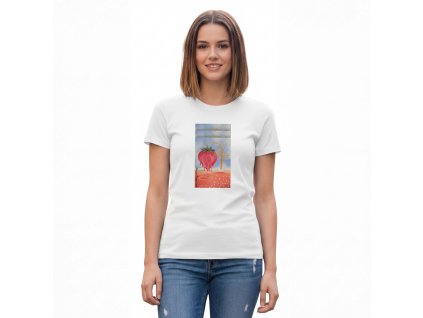 Biele Tričko Jahoda Art