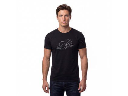 Tričko čierne pánske Motív vlka