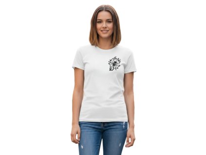 Biele dámske tričko Škorpión