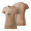 Hnedé dámske tričko Motív vlka
