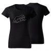 Tričko čierne dámske Motív vlka