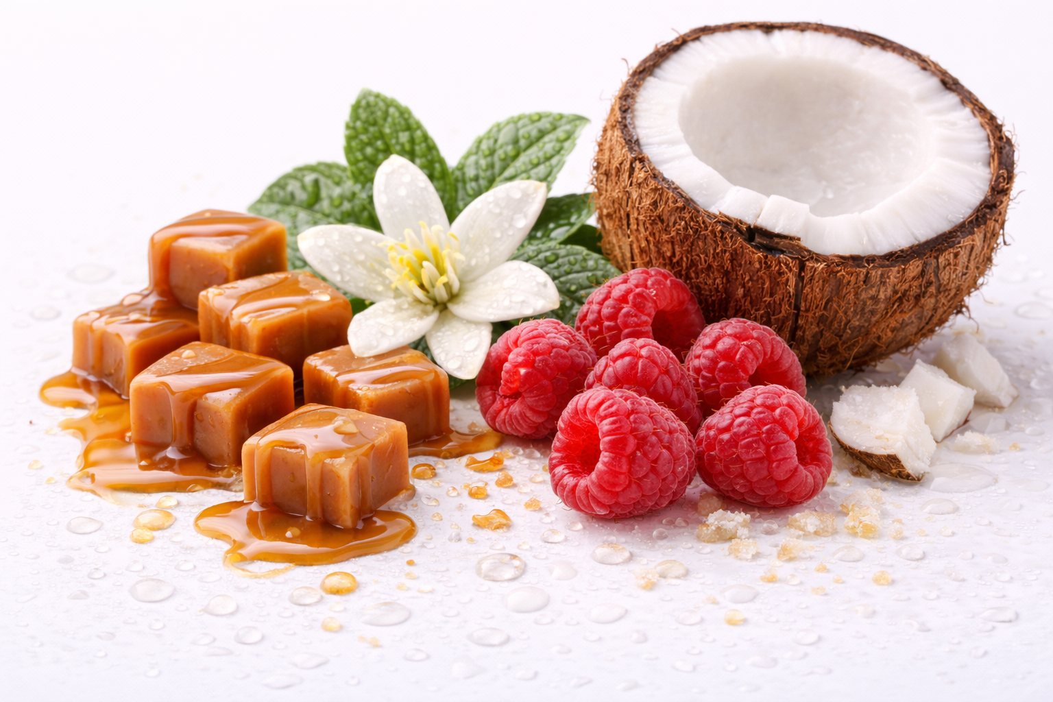 Hlava vůně: karamel, malina, kokos a neroli