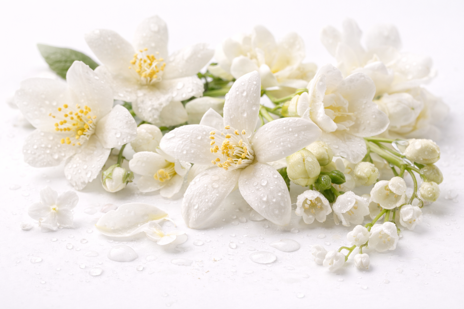 Srdce vůně: jasmín, pomerančový květ, frézie a konvalinka