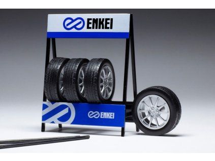 0068263 set 4 wheels enkei silver 1 18