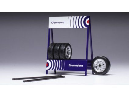 0070803 set 4 wheels cromodora silver 1 18