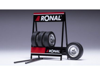 0072698 set 4 wheels ronal turbo matt chrome 1 18