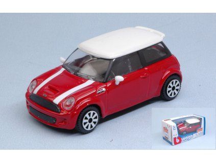 0004399 mini cooper s red w white roof 1 43