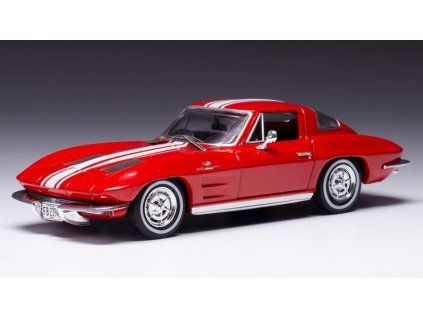 0068254 chevrolet corvette stingray 1963 red white 1 43