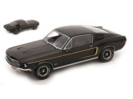 0084229 ford mustang gt fastback 1968 black 1 18