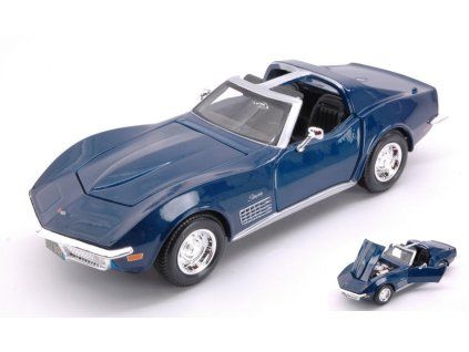 0010126 chevrolet corvette 1970 metallic blue 1 24