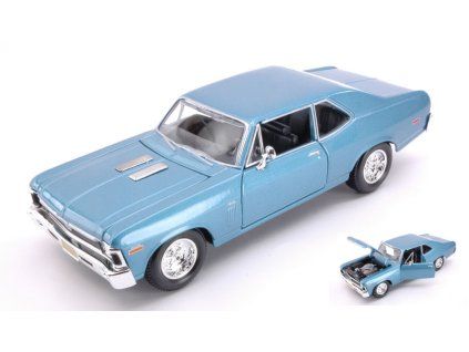 0010153 chevrolet nova ss 1970 metallic light blue 1 24