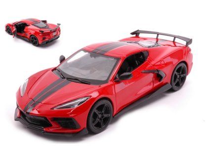 0065579 chevrolet corvette stingray coupe high wing 2020 red 1 24