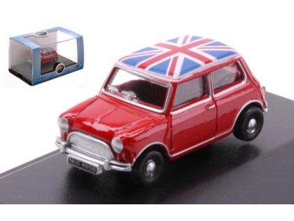 0075554 austin mini red union jack 1 76