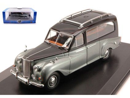 0078106 austin prince hearse black and silver 1 43