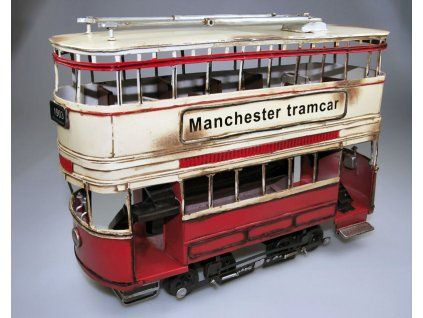 0026088 manchester tramcar red e yellow 1903 cm 35
