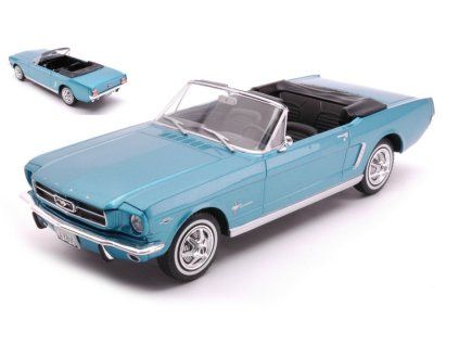 0065455 ford mustang convertible met turquoise 1 24