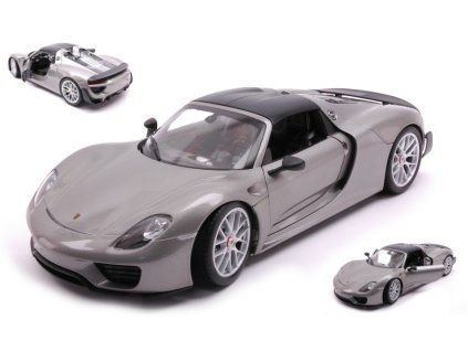 0065632 porsche 918 spyder w closed top grey 1 18