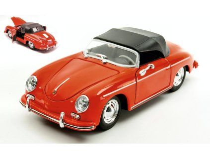 0077525 porsche 356 a speedster closed red 1 24