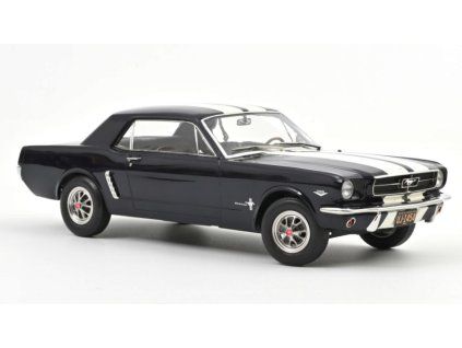 0090392 ford mustang coupe 1966 blue metallic 1 18