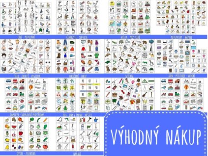 SADA KOMUNIKAČNÍ KARTIČKY, piktogramy, autismus, dysfázie, porucha komunikace
