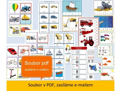 Dopravní škola. Soubor obrázkových úkolů a aktivit v pdf