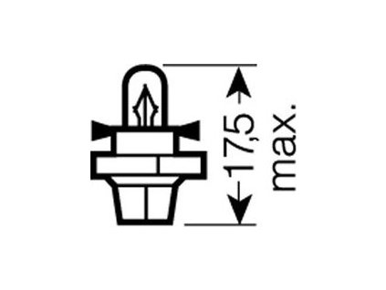 OSRAM 12V BX8,4d 2W štandard (10ks)