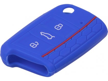 Silikónový obal pre kľúč VW 3-tlačidlový, modrý