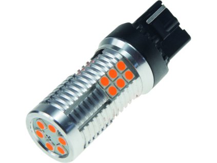LED T20 (7440) oranžová, 12-24V, 30LED / 3030SMD