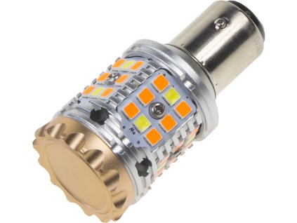 LED BAY15d biela / oranžová, CAN-BUS, 12V, 40LED / 3030SMD