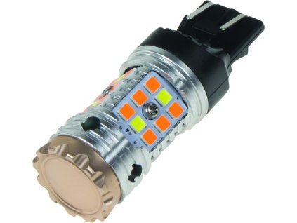 LED T20 (7443) biela / oranžová, CAN-BUS, 12V, 32LED / 3030SMD