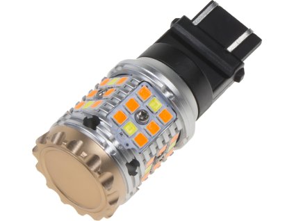 LED T20 (3157) biela / oranžová, CAN-BUS, 12V, 40LED / 3030SMD