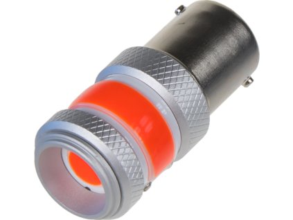 LED BA15s červená, COB 360⁰, 9-60V, 12W