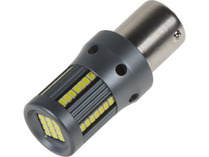 LED BA15s biela, 12-24V, 66LED / 2016SMD