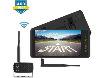 SET bezdrôtový digitálny kamerový systém s monitorom 9 "AHD na zrkadlo