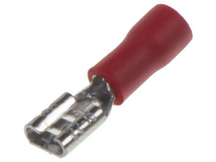 Objímka plochá 4,8 mm červená, 100 ks