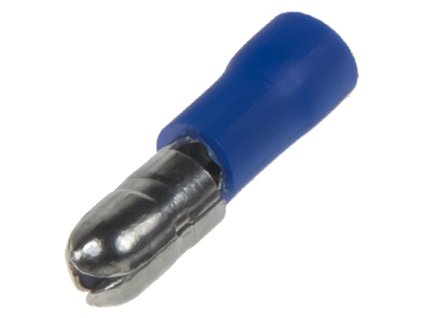 Zástrčka kruhová 5,0 mm modrá, 100 ks