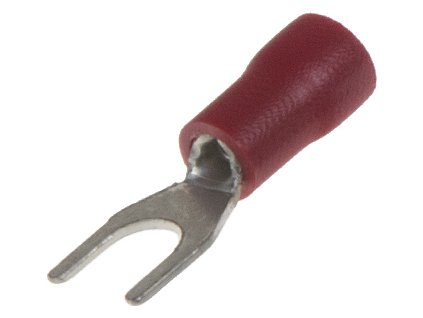 Káblová vidlička M4 červená, 100ks