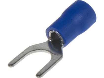Káblová vidlička M6 modrá, 100 ks