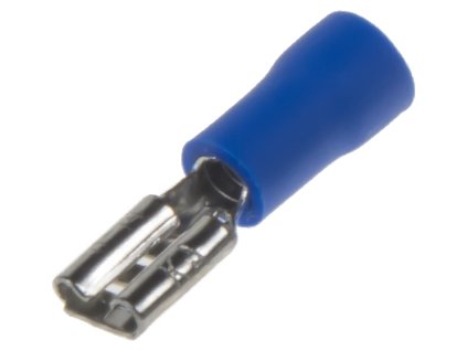 Objímka plochá 4,8 mm modrá, 100 ks