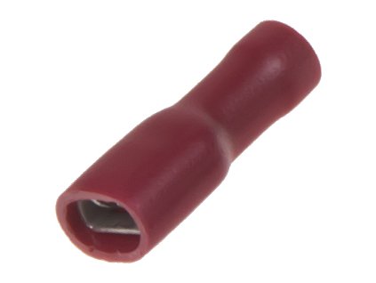 Objímka plochá izolovaná 4,8 mm červená, 100 ks