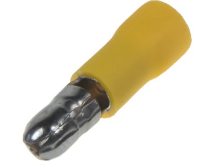 Zástrčka kruhová 5,0 mm žltá, 100 ks
