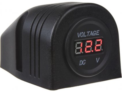 Digitálny voltmeter 6-30V červený do panelu