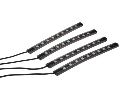 LED podsvietenie podvozku RGB 12V, IR, 4 pásky