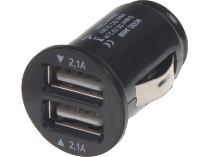 Autoadaptér mini 2 x USB 12 / 24V, max 2.1A
