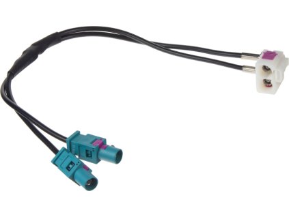 Anténny adaptér double FAKRA samica 90 ° / 2x FAKRA samec