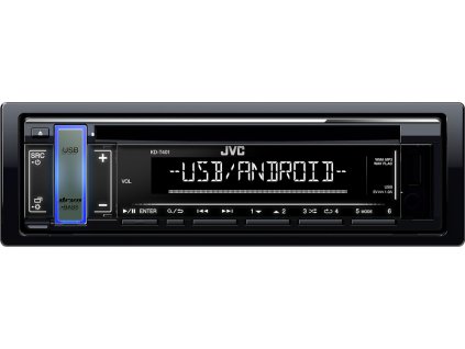 JVC autorádio s CD / MP3 / USB / AUX / voliteľnou farbou podsvietenia tlačidla / odním.panel