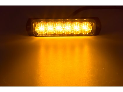 SLIM výstražné LED svetlo vonkajšie, oranžovej, 12-24V, ECE R65